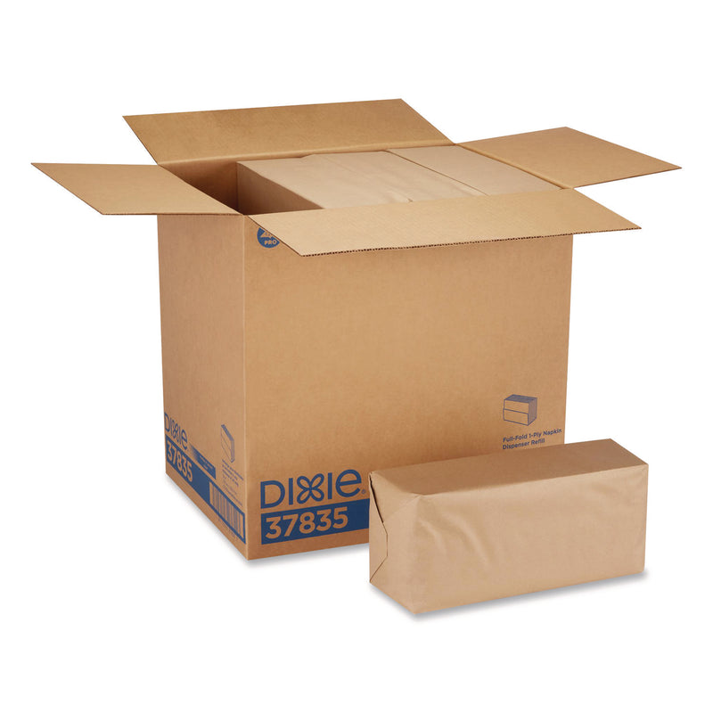 Georgia Pacific® Professional Dixie Full-Fold Dispenser Napkins, One-Ply, 12 x 13, Brown, 600/Pack, 12 PK/CT (GPC37835) Case of 12