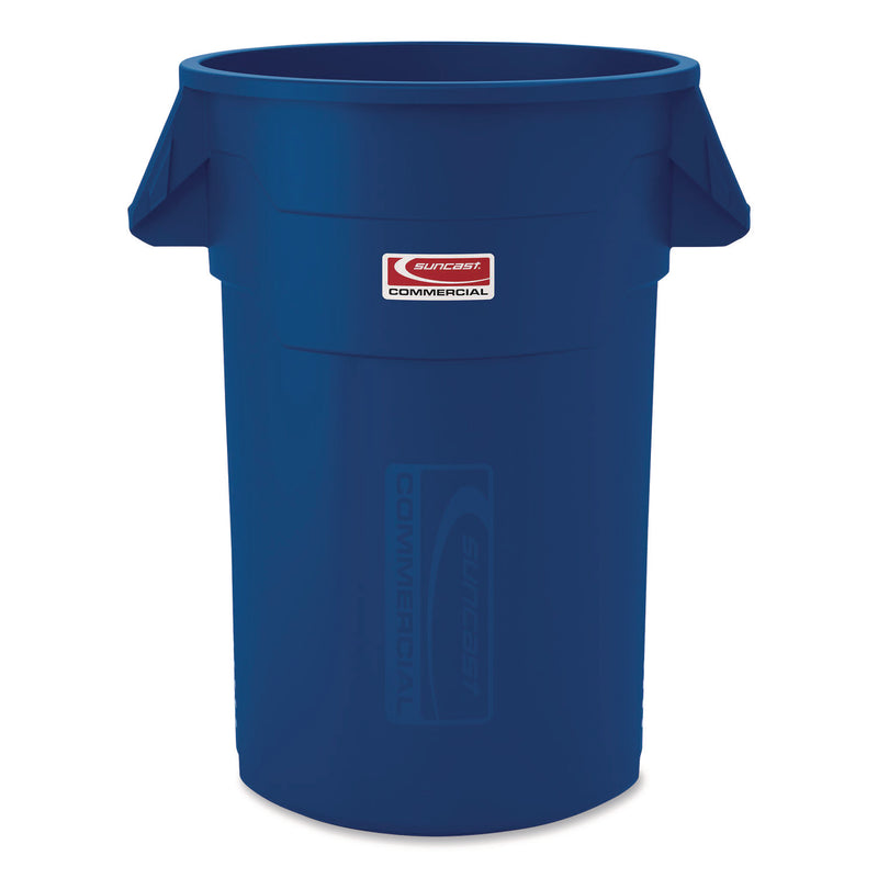 Injection Molded Utility Trash Can, 44 gal, Plastic/Resin, Blue (SUATCU44BL) Each