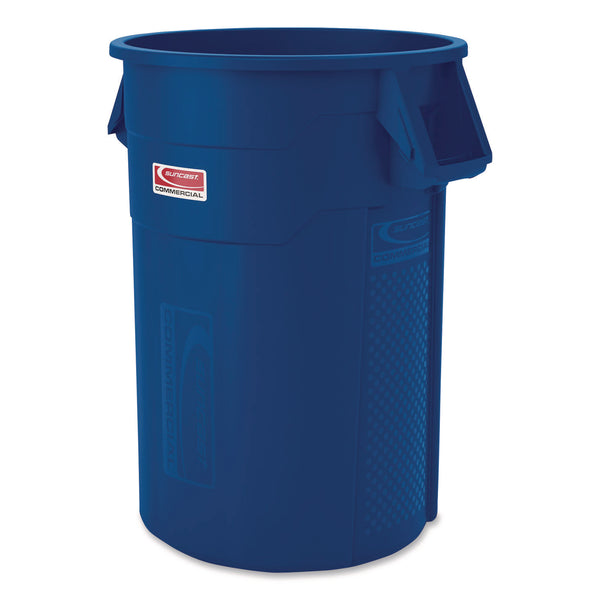 Injection Molded Utility Trash Can, 44 gal, Plastic/Resin, Blue (SUATCU44BL) Each