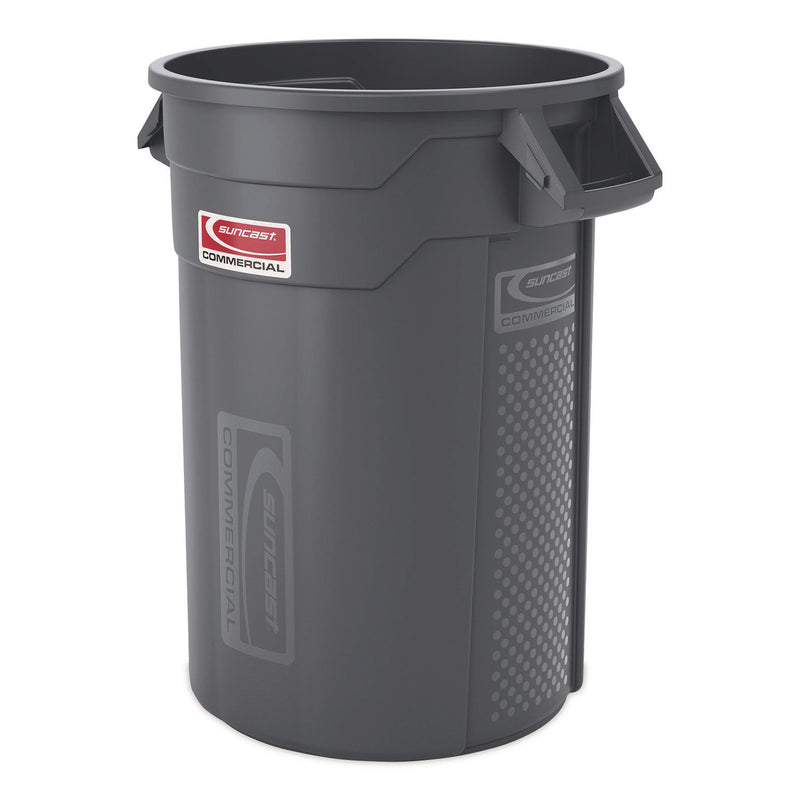 Injection Molded Utility Trash Can, 32 gal, Plastic/Resin, Gray (SUATCU32) Each