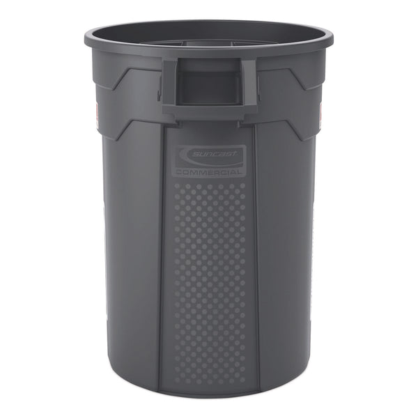 Injection Molded Utility Trash Can, 32 gal, Plastic/Resin, Gray (SUATCU32) Each