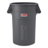 Injection Molded Utility Trash Can, 44 gal, Plastic/Resin, Gray (SUATCU44) Each