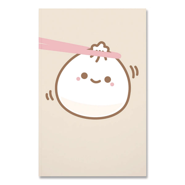 Denik Smoko Lil B Dumpling Layflat Notebook, 1 Subject, Medium/College Rule, Tan/White/Pink Cover, (72) 8 x 5 Sheets (DNKLFC1887L) Each