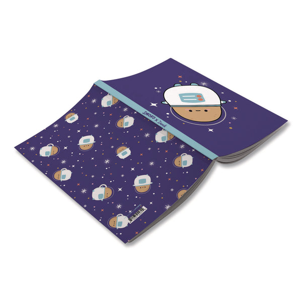 Denik Smoko Astro Tayto Layflat Notebook, 1 Subject, Medium/College Rule, Blue/White/Tan Cover, (72) 8 x 5 Sheets (DNKLFC1893L) Each