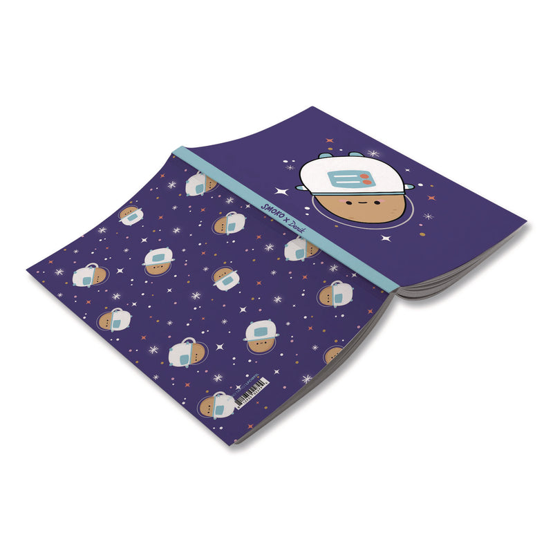 Denik Smoko Astro Tayto Layflat Notebook, 1 Subject, Medium/College Rule, Blue/White/Tan Cover, (72) 8 x 5 Sheets (DNKLFC1893L) Each