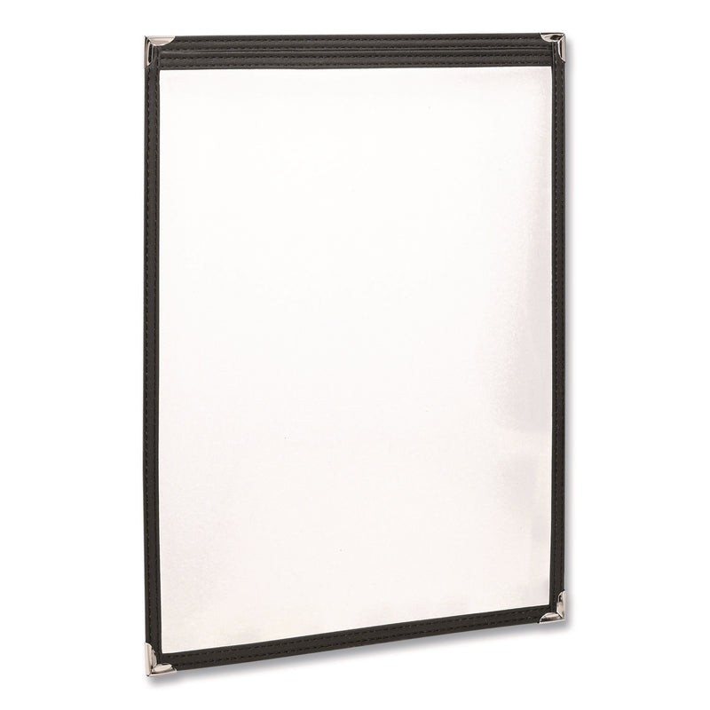 Menu Holder For 8.5 x 11 Menus, Portrait Orientation, 9.3 x 11.9 Holder, Clear/Black/Gold (EXOSPLSMENU21PK) Each