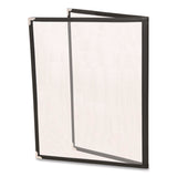 Menu Holder For 8.5 x 11 Menus, Portrait Orientation 4-View, 9.6 x 11.9, Clear/Black/Silver (EXOSPLSMENU41PK) Each