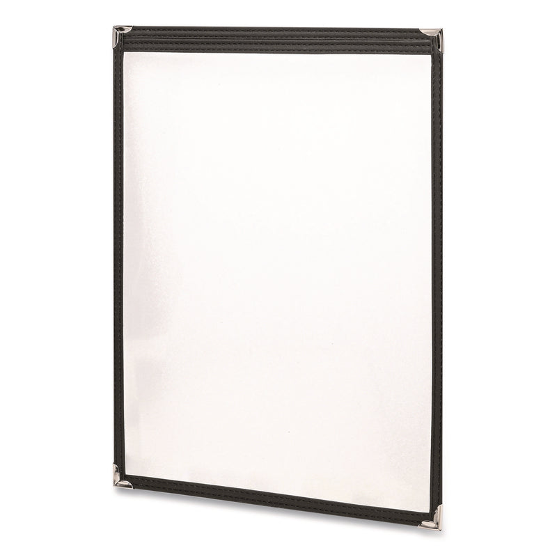 Menu Holder For 11 x 17 Menus, Portrait Orientation, 11.7 x 18, Clear/Black/Silver (EXOSPLSMENU1117) Each