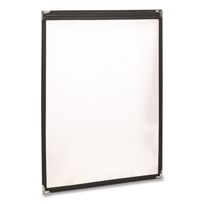 Menu Holder For 11 x 17 Menus, Portrait Orientation, 11.7 x 18, Clear/Black/Silver (EXOSPLSMENU1117) Each