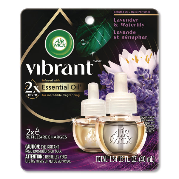 Air Wick® Scented Oil Refill, Lavender and Waterlily, 0.67 oz, 2/Pack (RAC6233803076) Pack of 2