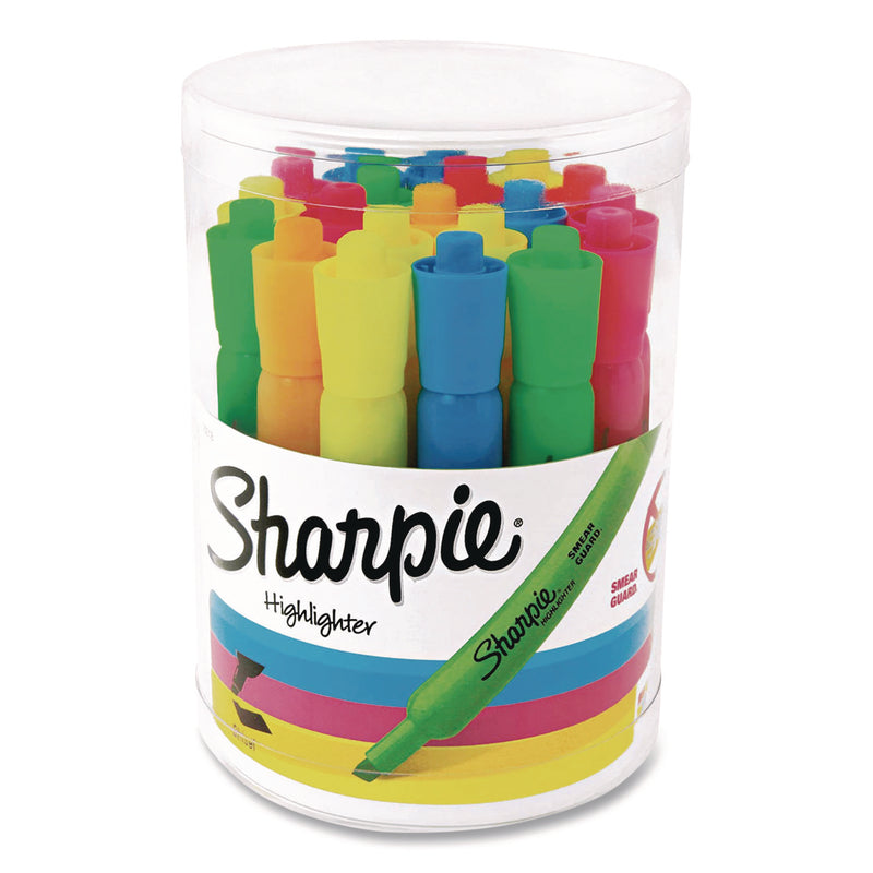 Sharpie® Smear Guard Tank Highlighters, Assorted Ink, Chisel Tip, Assorted Barrel, 20/Pack (SAN25018) Pack of 20