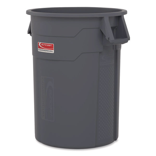 Injection Molded Utility Trash Can, 20 gal, Resin, Gray (SUATCU20) Each