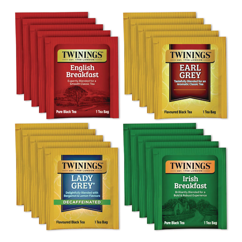 Black Tea Variety Pack, Assorted Flavors, 20/Box (TWGTNA05320) Box of 20