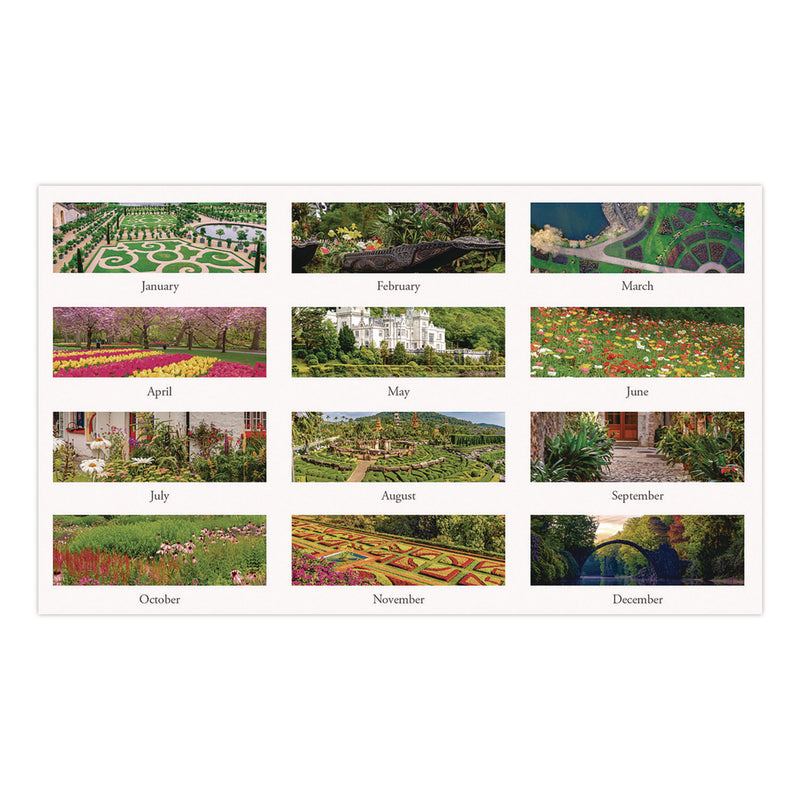 House of Doolittle™ Recycled Gardens of the World Monthly Wall Calendar, Garden Scene Photography, 12 x 12, White Sheets, 12-Month (Jan-Dec):2025 (HOD30125) Each