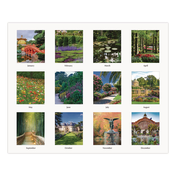 House of Doolittle™ Recycled Gardens of the World Monthly Desktop Calendar, Garden Scene Photography, 8.5 x 4.25, White, 12-Month (Jan-Dec): 2025 (HOD30925) Each