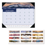 House of Doolittle™ Recycled Americana Desk Pad Calendar, Americana Photography, 22 x 17, Blue Sheets, Black Corners, 12-Month (Jan to Dec): 2025 (HOD14125) Each
