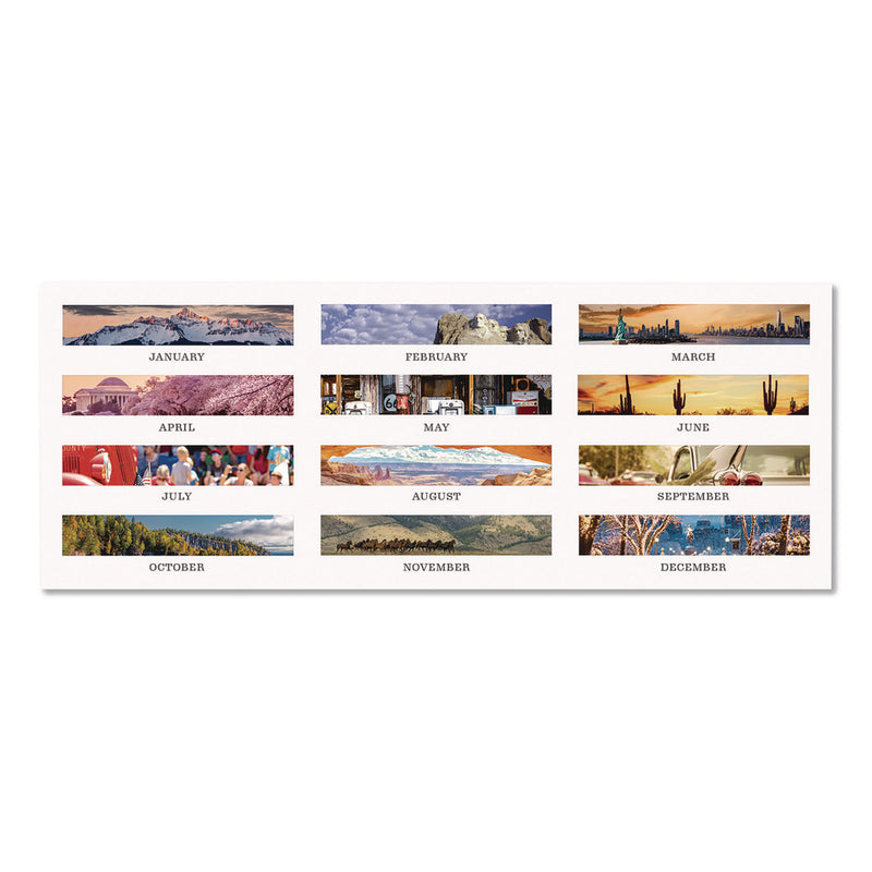 House of Doolittle™ Recycled Americana Desk Pad Calendar, Americana Photography, 22 x 17, Blue Sheets, Black Corners, 12-Month (Jan to Dec): 2025 (HOD14125) Each