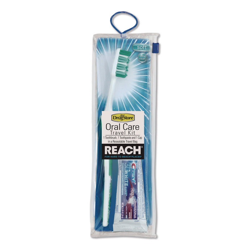 Oral Care Kit. Toothbrush/Toothpaste in Resealable Pouch, 4/Box (LIL70187) Box of 4