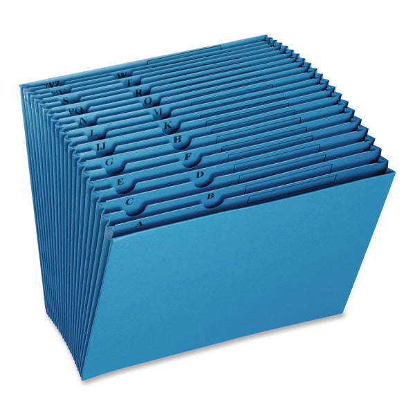 Pendaflex® Colored Standard Reinforced Expanding Wallet, 21 Sections, 1/3-Cut Straight Tabs, Letter, Blue (PFX17ABLU) Each