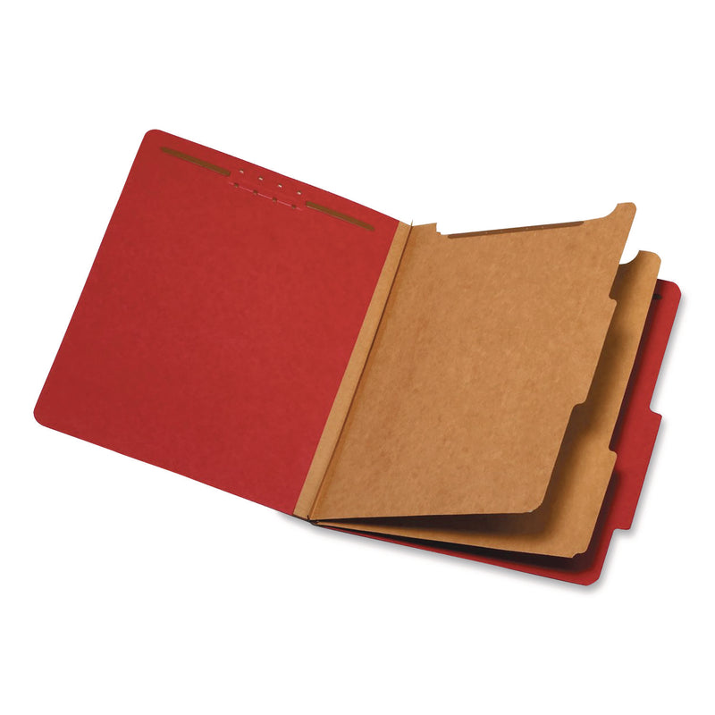 Pendaflex Classification Folders, 25pt, 2-Div, Letter, 2-1/2"Exp, 10/BX, Bright Red (PFX24131P) Box of 10