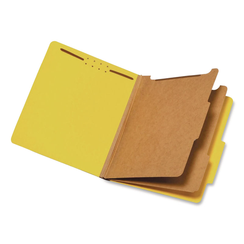 Pendaflex Classification Folders, 25pt, 2-Div, Letter, 2-1/2"Exp, 5/BX, Yellow (PFX24134P) Box of 10