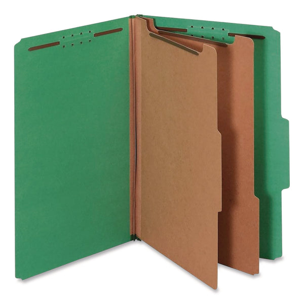 Pendaflex Classification Folders, 25pt, 2-Div, Legal, 2-1/2"Exp, 10/BX, Green (PFX29033P) Box of 10