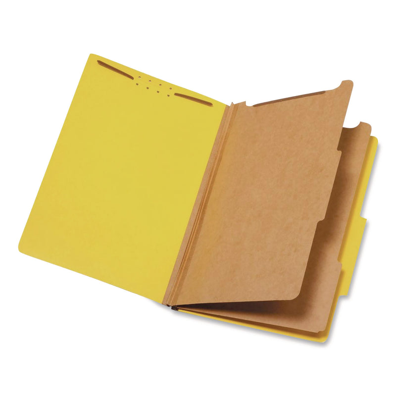 Pendaflex Classification Folders, 25pt, 2-Div, Legal, 2-1/2"Exp, 10/BX, Yellow (PFX29034P) Box of 10