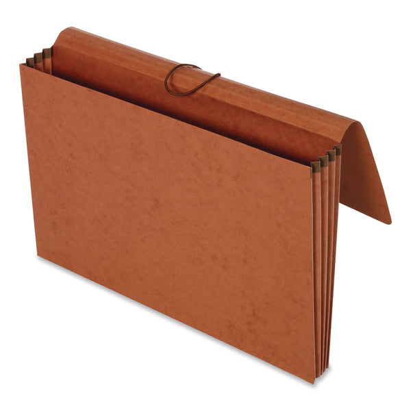 Pendaflex® Extra-Wide Expanding Wallet, 5.25" Expansion, 1 Section, Flap/Elastic Cord Closure, Legal Size, Redrope, 10/Box (PFX73189BX) Box of 10