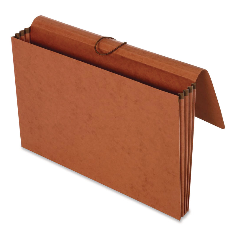 Pendaflex® Extra-Wide Expanding Wallet, 5.25" Expansion, 1 Section, Flap/Elastic Cord Closure, Legal Size, Redrope, 10/Box (PFX73189BX) Box of 10
