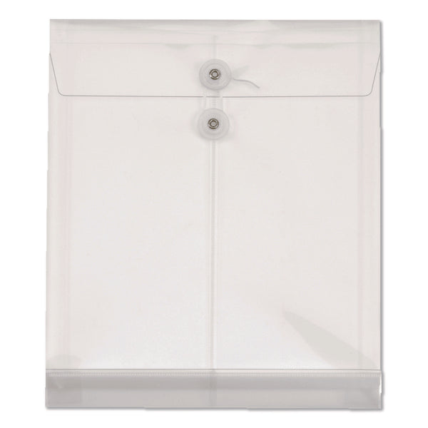 Pendaflex® Poly Document File, String and Button Closure, 9.75" w, Clear, 5/Pack (PFX89520) Pack of 5