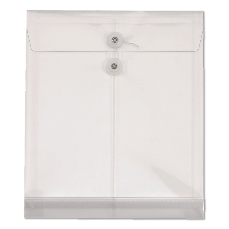 Pendaflex® Poly Document File, String and Button Closure, 9.75" w, Clear, 5/Pack (PFX89520) Pack of 5