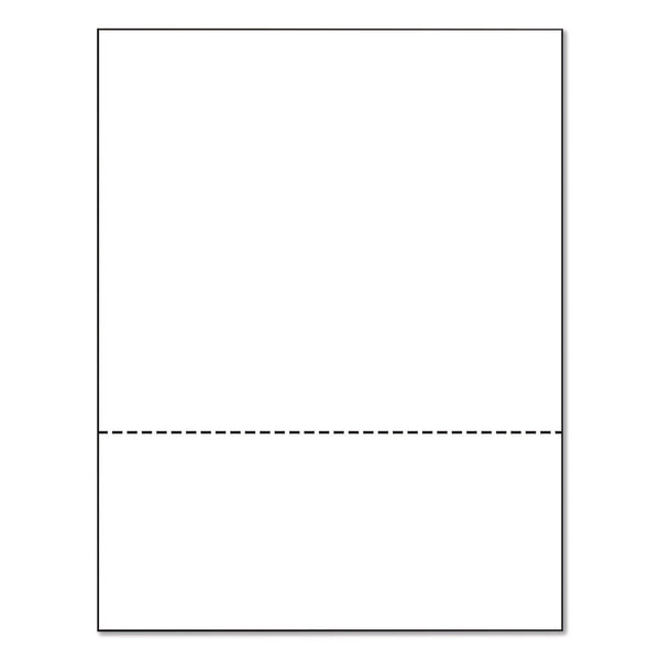 Printworks™ Professional Perforated Paper, 92 Bright, Perforated 3.66" from Bottom, 8.5 x 11, White, 500 Sheets/Ream, 5 Reams/Carton (PWK04124P) Case of 2500