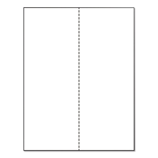 Printworks™ Professional Perforated Paper, 92 Bright, Perforated 4.25" from Left, 8.5 x 11, White, 500 Sheets/Ream, 5 Reams/Carton (PWK04339) Case of 2500