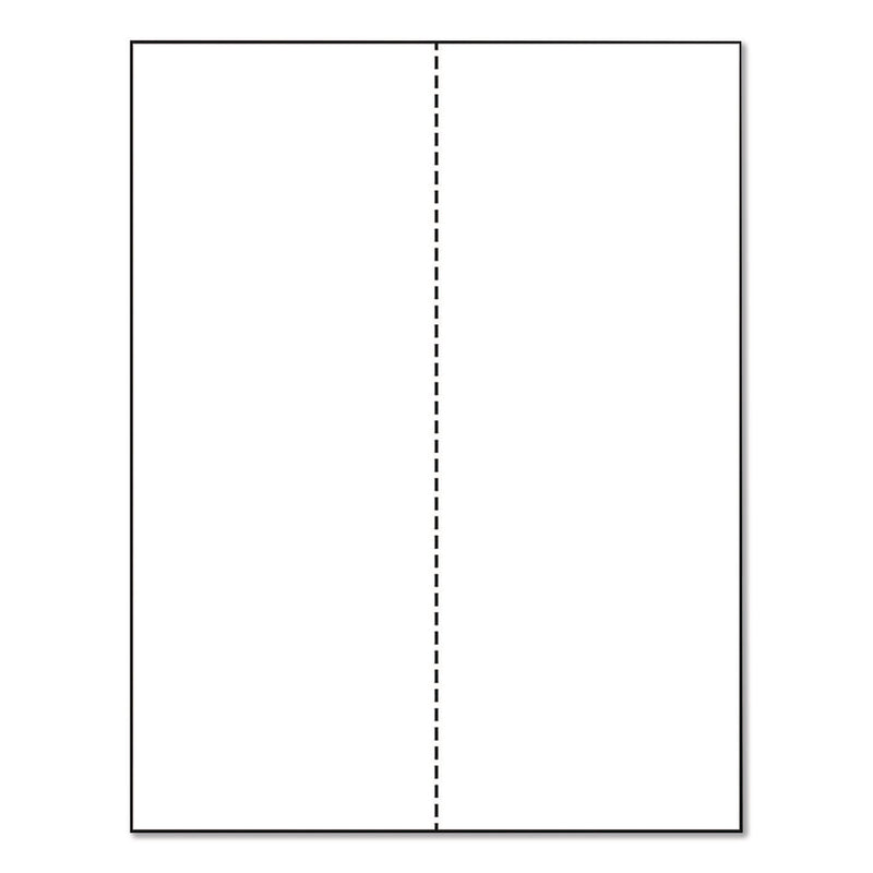 Printworks™ Professional Perforated Paper, 92 Bright, Perforated 4.25" from Left, 8.5 x 11, White, 500 Sheets/Ream, 5 Reams/Carton (PWK04339) Case of 2500