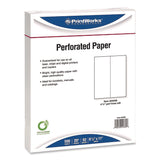 Printworks™ Professional Perforated Paper, 92 Bright, Perforated 4.25" from Left, 8.5 x 11, White, 500 Sheets/Ream, 5 Reams/Carton (PWK04339) Case of 2500