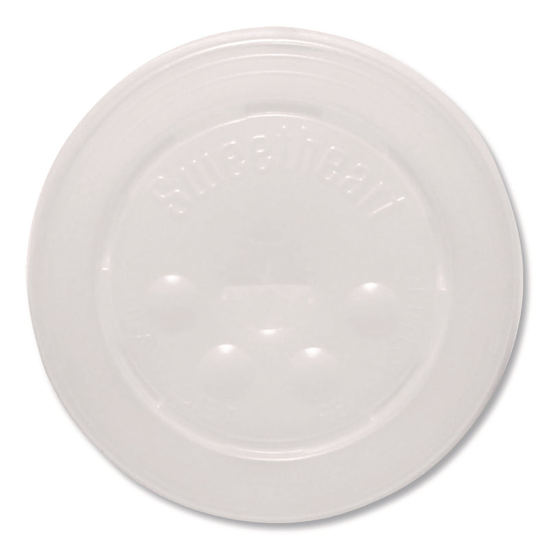 Solo Polystyrene Plastic Flat Straw-Slot Cold Cup Lids, Fits 12 to 24 oz Cold Cups, Plastic, Translucent, 125/Pack, 16 Packs/CT (SCCL16BL0100) Case of 2000