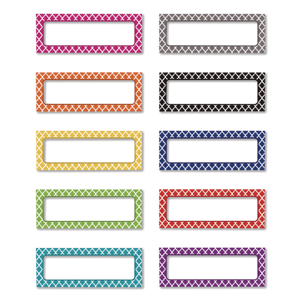 Moroccan Magnetic Labels, 10 Assorted Colors, 2.5" x 1", 30/Pack (TCR20684) Each