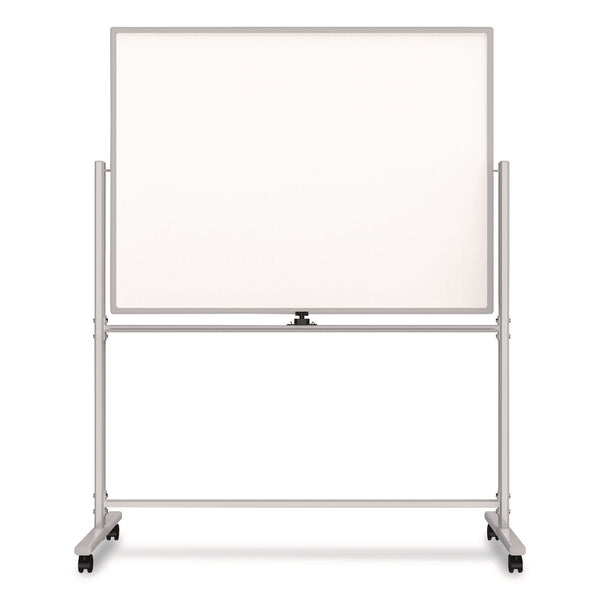 TRU RED™ Magnetic Steel Mobile Dry Erase Board, 4 ft x 3 ft, White Surface, Aluminum Frame (TUDTR62619) Each