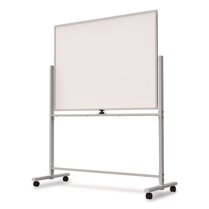 TRU RED™ Magnetic Steel Mobile Dry Erase Board, 4 ft x 3 ft, White Surface, Aluminum Frame (TUDTR62619) Each