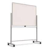 TRU RED™ Magnetic Steel Mobile Dry Erase Board, 4 ft x 3 ft, White Surface, Aluminum Frame (TUDTR62619) Each