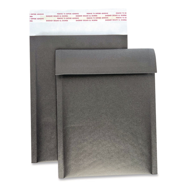 Happy Mail Self-Sealing Bubble Mailer, 6 x 9, Black, 12/Pack (WLB245153) Pack of 12