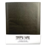 Happy Mail Self-Sealing Bubble Mailer, 8.5 x 11, Black, 12/Pack (WLB245156) Pack of 12
