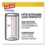 Glad ForceFlex Tall Kitchen Drawstring Trash Bags, Drawstring, 13 gal, Fresh Clean Scent, 10.19 x 9.81, Gray, 110/Roll, 3/Carton (CLO78563CT) Case of 3