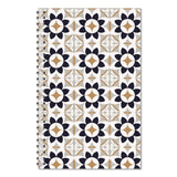 House of Doolittle™ Recycled Non-Dated Monthly/Weekly Planner, Flower Tiles, Tan/Black/White Cover, Undated (HOD212145) Each