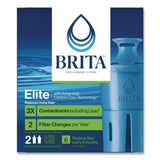 Brita Elite Replacement Water Filters for Pitcher and Dispensers, 2 Filters/Box, 12 Boxes/Carton (CLO36247CT) Case of 12