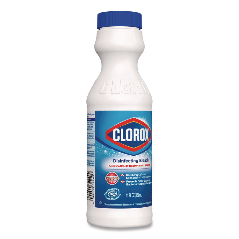 Concentrated Regular Disinfecting Bleach, 11 oz Bottle, 28/Carton (CLO32436CT) Case of 28