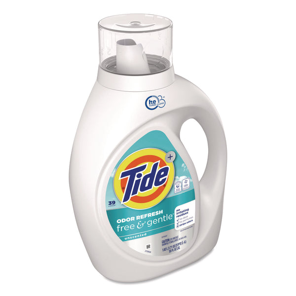 Tide® Free and Gentle Odor Refresh Liquid Laundry Detergent, 39 Loads, 55 oz Bottle, 4/Carton (PGC17251) Case of 4