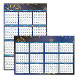 House of Doolittle™ Recycled Stargazer Laminated Wall Planner, Celestial Artwork, 24 x 37, White/Blue/Gold Sheets, 12-Month (Jan to Dec): 2026 (HOD3971) Each