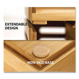 Officemate Bamboo Rotary Organizer, 9 Compartments, 8.85 x 8.82 x 7.4, Brown, Bamboo (OIC71007) Each