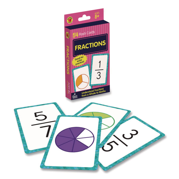 Carson-Dellosa Education Fractions Flash Cards, 3.25 x 5.25, Assorted Colors, 54 Cards (CDP0769677339) Each